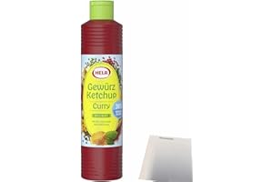 usy Pack pour le ketchup au curry Hela Curry avec 30 % de sucre en moins (bouteille de 800 ml) + bloc usy