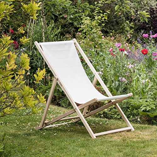 Tradicional Hamaca ajustable del jardín / de estilo Playa - Crema - Pack de 2