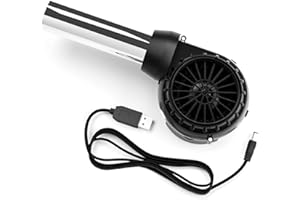 ZBIIANXER Souffleur de barbecue pour cuisiner en plein air - Rechargeable USB - Avec tube en aluminium