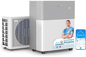 MIDEA Climatiseur PortaSplit Mobile Silencieux 4-in-1| 12000 BTU | Chauffage et Climatisation Portable Prêt à Poser 3,5kW- Clim Mobile avec rafraîchisseur, déshumidificateur, chauffage,ventilateur