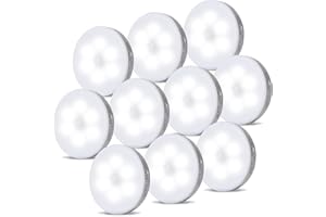 MIAOLIAN 10 Pack Motion Sensor Lights Indoor,LED Lamp Wireless Magnetic Stick on Wall Night Light ,USB-C Rechargeable Battery Operated, Stair, Wardrobe,Closet,Hallway,Kitchen Light Under Cabinets Puck Light