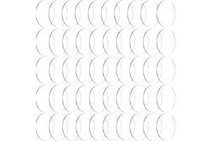 FINGERINSPIRE 50 bases redondas en miniatura redondas transparentes de 40 x 2 mm, base de modelo de acrílico, base de pantalla plana redonda para juegos de mesa de Wargaming, figuras coleccionables,