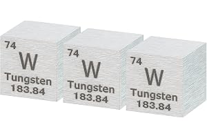 QUARKZMAN 3 Volframkuber, 0,99 cm kub med hög densitet av metallelement, samling av kemiska element, vetenskaplig pedagogisk