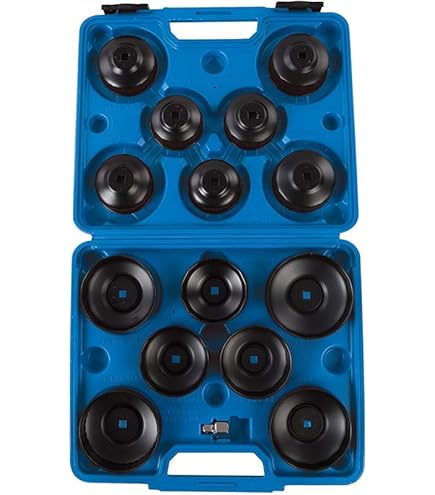 Kit Filtro Olio 15 Pezzi Set Chiavi Filtro Olio 15 Pezzi - A Tazza/bussola, In Valigetta, Per Manutenzione Auto Tazza Filtro Olio - Foto 7