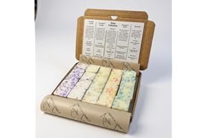 VILLAGE FARM CANDLES & CERAMICS 20 Piece Relax Collection Botanical Wax Melt Box. Highly Scented | Vegan | 100% Soy Wax | Box of 20 | Cruelty Free | Long-Lasting | Handcrafted | Small Batch | Artisan | 240g