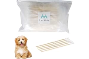 AkoSlale Long Q Tips,600pcs-6 Inch,Bamboo Cotton Swabs for Ears,Long Cotton Buds for Dog Ear Cleaning, Cat and Dog Ear Cleaner Cotton Swabs