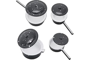 simarro 4Pcs Dollhouse Kitchen Cookware Set, Miniature Metal Pots and Pans Mini Dollhouse Decoration Accessories Party Supplies for Pretend Play Miniature Cooking