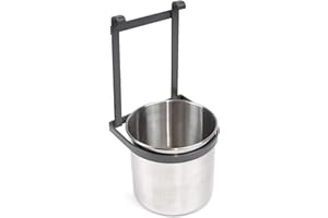 Emuca - Portaposate per cucina, portaposate cromato da appendere, acciaio, grigio antracite.