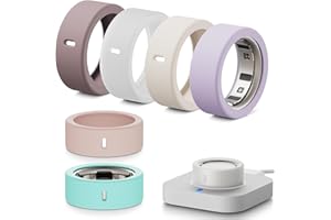 Hexasider Lot de 6 coques de bague compatibles avec Oura Ring 4/Oura Ring Gen3/Ultrahuman Ring, coque en silicone souple anti-rayures pour homme et femme (taille M pour 8/9/10/11)