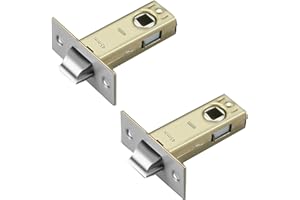 ALLWYOU 2 Sets of 45mm Chrome Tubular Latch, 1.8" Mortice Polished Latch Premium Door Latch Designed to be Used with Sprung Lever Door Handles