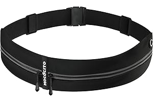 MOCOCITO Marsupio Corsa Running Uomo Donna Porta Cellulare Telefono Fino a 6.8" Fascia Cintura Regolabile 65-110cm Running Belt Impermeabile per Jogging, Fitness, Camminata, Trekking,Palestra