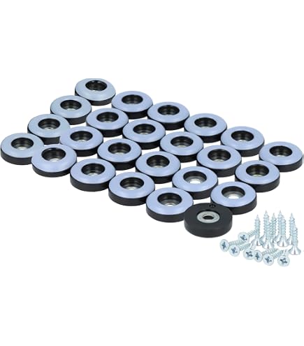32x Teflon Möbelgleiter 22 Mm - Stuhlgleiter Braun, Mit Schrauben, Bodenschonend