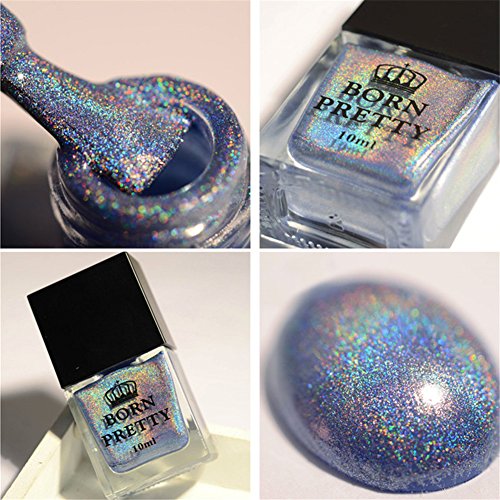 Born Pretty 10ml Holographic Nagellack Holo Glitter Superglanz Nagelkunst H006-Fliegen in den Himmel
