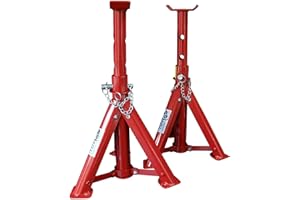 kippen 1167A1 Par de caballetes para Coche con Capacidad máxima de 2000 kg, Rojo