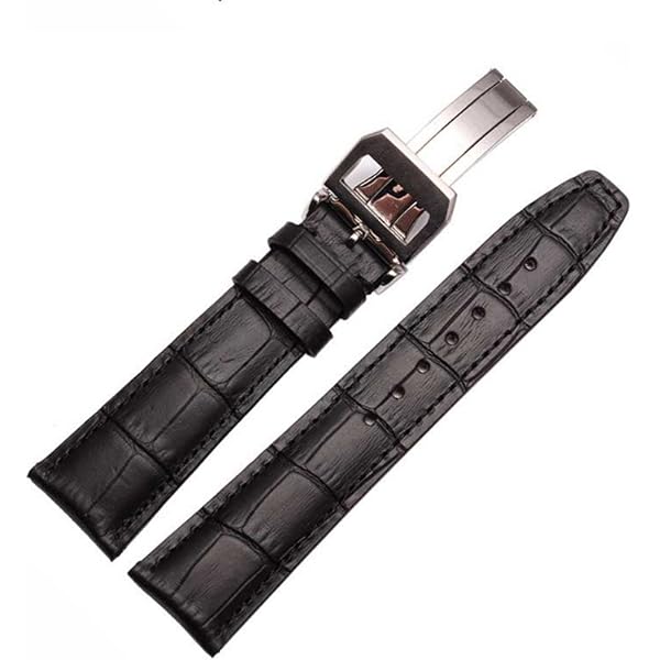 RIOS 1931 Herren-Uhrenarmband Aus Kalbsleder, Vintage Military Style, 20 Mm, Grau Camouflage