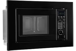 Bomann Inbyggd mikrovågsugn med grill, 60 cm, 800 W mikrovågsugn, 1000 W grill, inkl. grillgaller och roterande tallrik, 20 l inbyggd mikrovågsugn, MWG 2215 EB