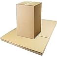 Tezraftaar 1 X Strong Double Wall Cardboard Boxes 55.88cm X 33.02cm X 43.18cm For House Removal Parcel Shipping Storage Moving XXL (22"x13"x17