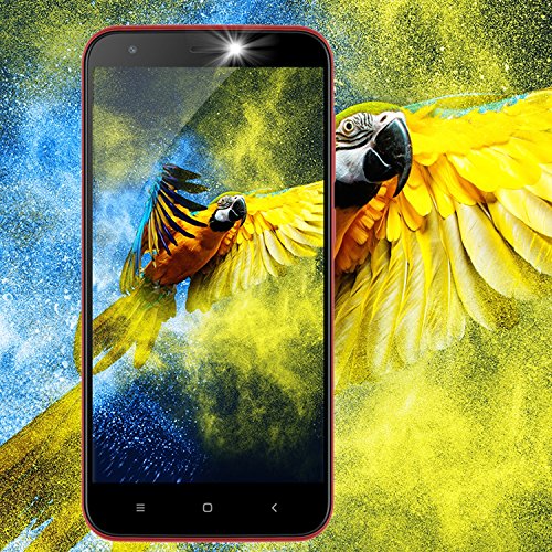 Ulefone S7 3G smartphone ohne vertrag gÃ¼nstig android 7.0 5,0 Zoll HD 1280x720P MTK6580 1.3GHz Quad Core Dual SIM 1GB RAM+8GB ROM 128GB TF Karte KapazitÃ¤t 8MP+5MP+5MP Kameras(Rot)