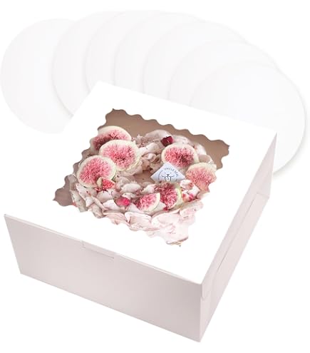 Scatole Regalo Motivo Torta Colore Avorio Con Gradiente Bianco - 10 Pezzi Formato A4