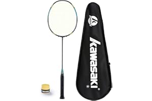 A1 TAAN Kawasaki Badminton Racket Professional Graphite Lightweight High Tension Racquet for Attack & Defense-Passion P22 with Kawasaki String/Bag/Hand Grip