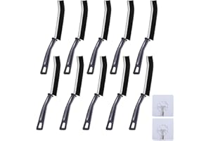 EBHO 10 Piezas Cepillo de Limpieza de Grietas de Cerdas Duras, Cepillo Limpieza Grietas con 2 Ganchos, para Ducha, Suelo, Baño y Cocina