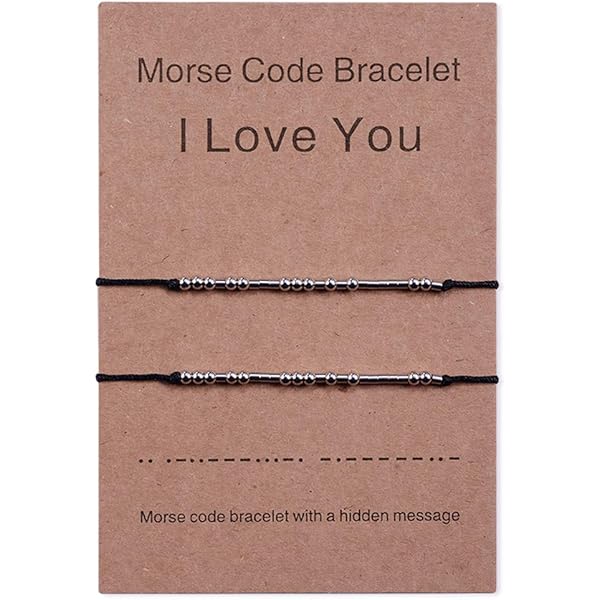 Braccialetto Amicizia Morse I Love You - Regalo Per San Valentine, Compleanno, Coppia O Famiglia