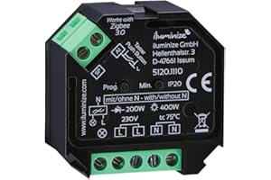 iluminize Zigbee 3.0 Actionneur d'intensité sans conducteur N 1 x 230 V max. 200/400 W