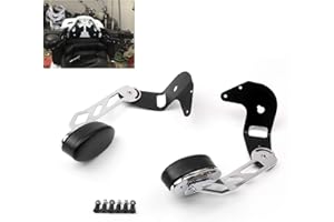 Bruce & Shark Dossier Paire d'accoudoirs de Passager réglables Sissy Bar Kit adapté pour Hon-da Gl1800 Goldwing 2001-2017