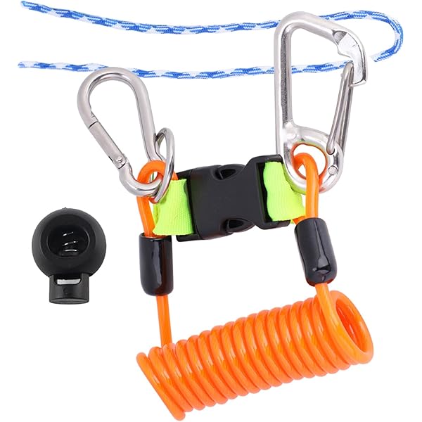 Cordino Da Immersione Retrattile - Lanyard Subacqueo Con Clip Sgancio Rapido, Anti-Corrosione - Foto 6