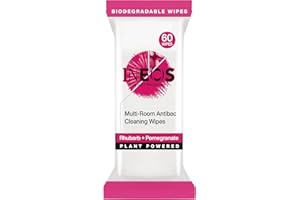 INEOS Next-Gen Antibac Multi-Room Disinfectant Biodegradable 60 Wipes, Rhubarb + Pomegranate, Kills 99.9% of Bacteria + Viruses, Plant Powered, Packaging May Vary