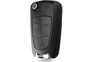 HooRLZ Vauxhall Key Fob Cover Replacement For Vauxhall Opel Astra Zafira Tigra Corsa Vectra Meriva Insignia Signum Remote Car Key Case Shell, 2 Button Vauxhall Key Fob, Astra Key Fob- With Blade