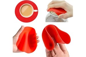 Citystores® Red Rubber Jar Gripper Pads Multi-Purpose Jar Opener Grippers Lid Coasters Children Weak Hands Weak Grip Arthritis Suffers Aid Old Gift