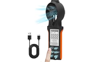 GOLDCHAMP CFM Anemometer Rechargeable HVAC Anemometer Air Flow Velocity Tester with CFM, Tripod Hole, 5 Units Wind Speed, MAX/MIN for HVAC Duct, Outdoor Kite, Sailing, Surfing, 14℉~113℉ GC-5000D