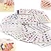 50 Sheet Nail Stickers Decals, Vanyda 3D Water Transfers Nail Art Designs Feather Flowers Butterfly Lips Mix Patterns
