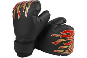 ORTUH Kids Boxing Gloves For Age 3-9 Years - Training Gloves For Punching Bag Kickboxing Muay Thai - Firm Enough To Grapple - PU Leather EVA Filling - Ventilated Palm