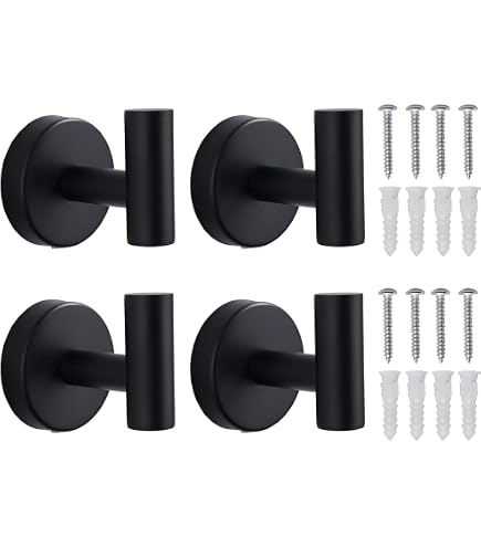 Hoomtaook Badezimmer-Set – 5-teilig, Aluminium – Handtuchhalter, Klopapierhalter & Haken, Grau