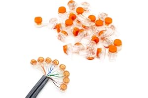 AOMIGT UY-Schnittstelle Klemme, 100 Stück Einzeladerverbinder, Schwachstromverbinder, K1 Kabel Verbinder,K1 AnschlussUY Stecker UY-Schnittstelle Klemme K1 Anschluss UY Stecker Kabelverbinder