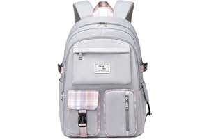 FANDARE Plecak szkolny, tornister, plecak dzienny, z kieszenią na laptopa o przekątnej ekranu 15,6", torba szkolna, dla dziewcząt, chłopców, na uniwersytet, podróże, czas wolny, do pracy,