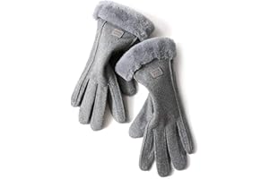 BALAKAKA Balakala 2025 Nuevos Guantes de Invierno para Mujer, Guantes de PantallaTáctil térmicos con Forro más Grueso Polar, Guantes de Conducción Elegantes y Cómodos Aire Libre Frio