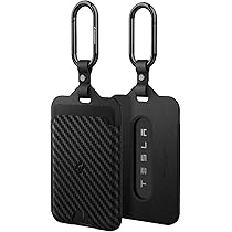 Tesla Model S 3 X Y Cybertruck Color Matched Leather Key Card Holder - EV Sportline - The Leader in Electric Vehicle Accessories