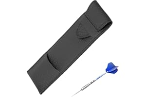 YIMEIZHIGUANG Darts Case, PU Leather Darts Case Holds 3 Darts Portable Carrying Storage Darts Holder Compact & Durable Professional Dart Organiser for Home, Travel, Pub | Soft Tip & Steel Tip Darts Container