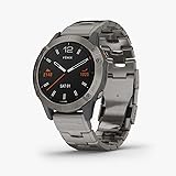 Garmin Fenix 6 Sapphire Titanium, Premium Multisport GPS Watch, Features Music, Grade-Pace Guidance and Pulse Ox, Titanium wi