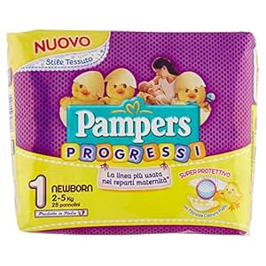 Pampers Progressi Newborn luiers, maat 1 (2-5 kg), 1 verpakking van 28 stuks