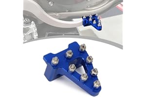 Runfarr Pedal Freno Trasero Moto,Puntera Pedal Freno Trasero Palanquilla de Aluminio CNC para Pit Bike Dirt Bike Motocross Enduro Supermoto-Azul