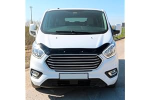 ONEWAY AUTO ACCESSORIES Oneway Motorhaubenschutz kompatibel mit Ford Transit Custom MK1 Facelift 2018-2023 - Schwarz glänzend