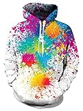 pintor gayoso Material: la sudadera con capucha está hecha con 85% de poliéster y 15% de spandex. No se desvanece.