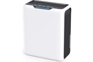 GOAMGE Deshumidificateur d Air 3L, Déshumidificateur pour la 20㎡ Maison, Double Peltier Effet, 30dB Ultra Silencieux Déshumidificateurs pour Chambre, Dégivrage Intelligent, Minuterie 24H