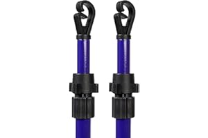 SASONS® 2 X HEAVY DUTY TELESCOPIC CLOTHESLINE SUPPORT POLE WASHING LINE ADJUSTABLE PROP HOME GARDEN CLOTHING LINE LAUNDRY SUPPORT EXTENDABLE 2.4m/7.87Ft