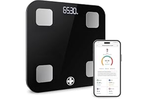 Reliance Medical Smart BMI Scale, Bluetooth Digital Body Fat Scale with LED Display, Accurate Weight Tracking, Ultra Slim, Bathroom Scale, Syncs with Fitness Apps, Size L 28cm x W 28cm x D 2.4cm