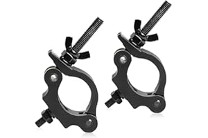 JINDAAUDIO 2Pack Stage Lighting Clamps for Truss Clamp for Lights, 40-52mm Dj Light Clamps for Lighting Truss, Load 100kg Half Coupler g Hook for Disco Lights Brackets